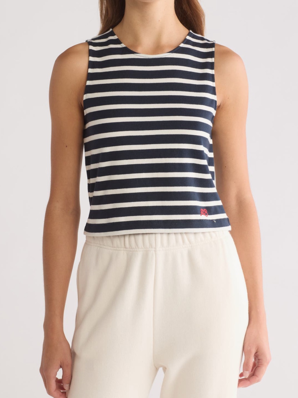 Rag & Bone Bardot Stripe Tank Navy Cream